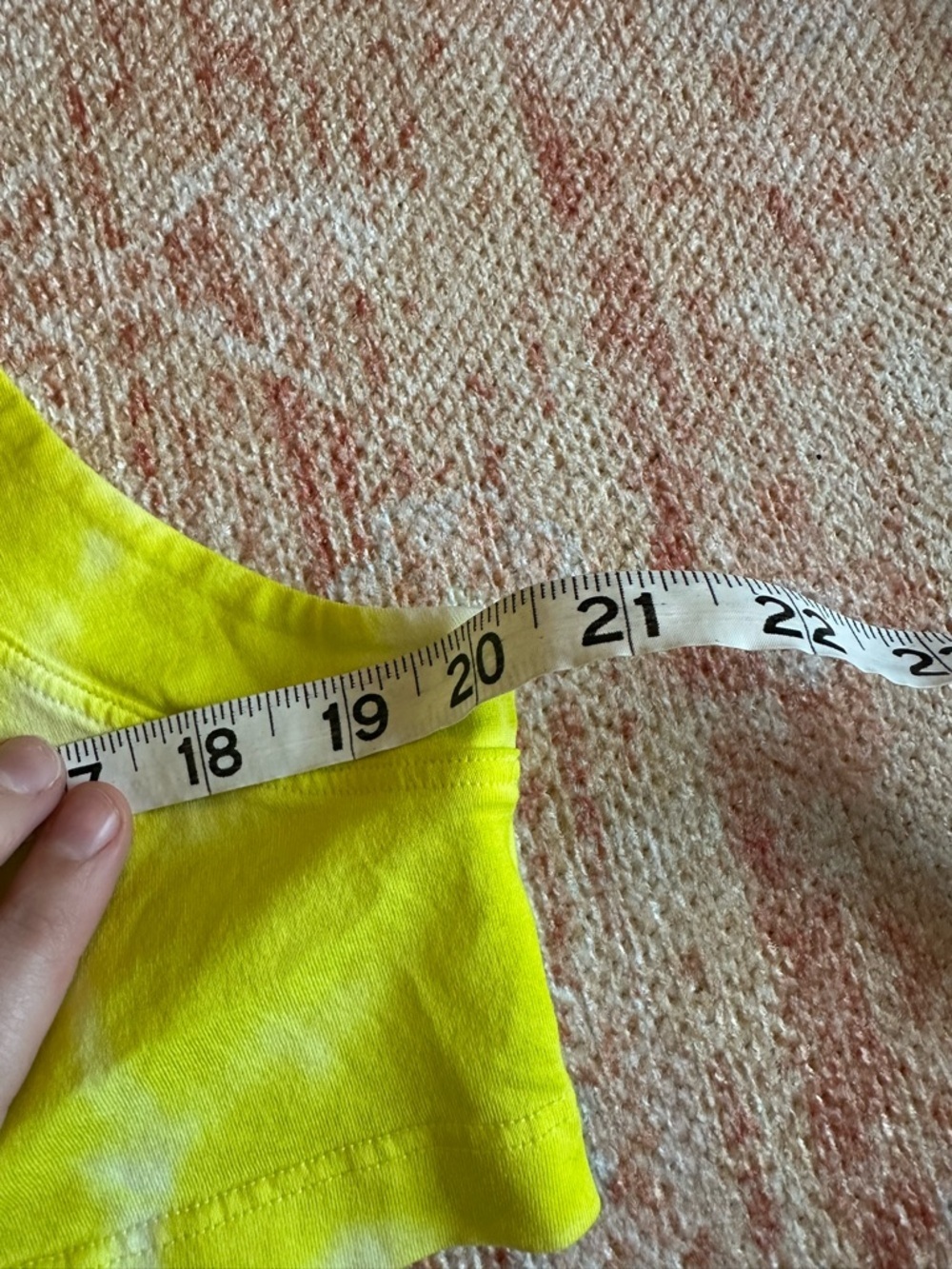 Lululemon All Yours Cropped Cotton Tank Top Marmoleado Tie Dye Highlight Yellow - Picture 4 of 5